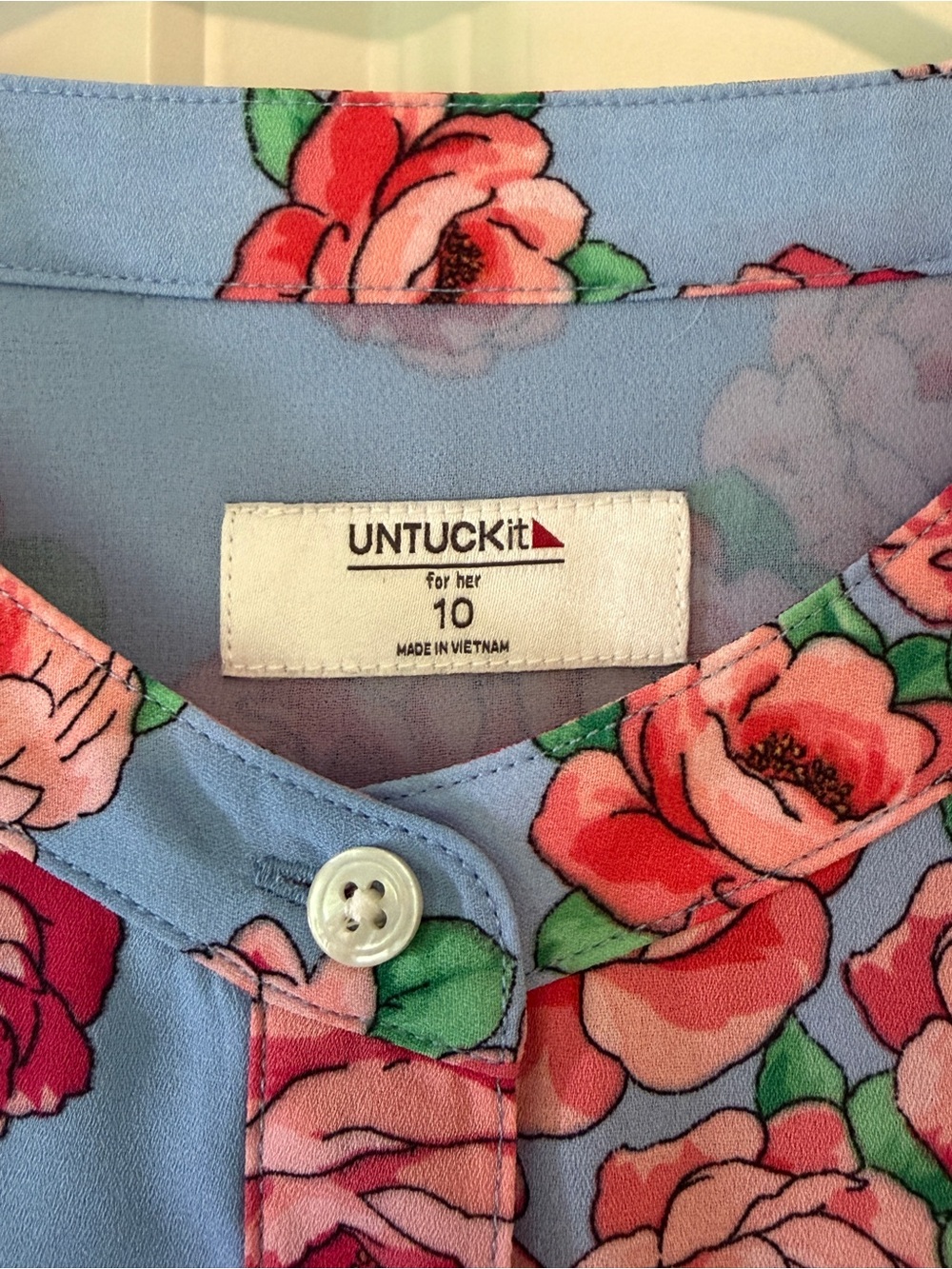 Band Collar Floral April Dress size 10 regular - Picture 4 of 4